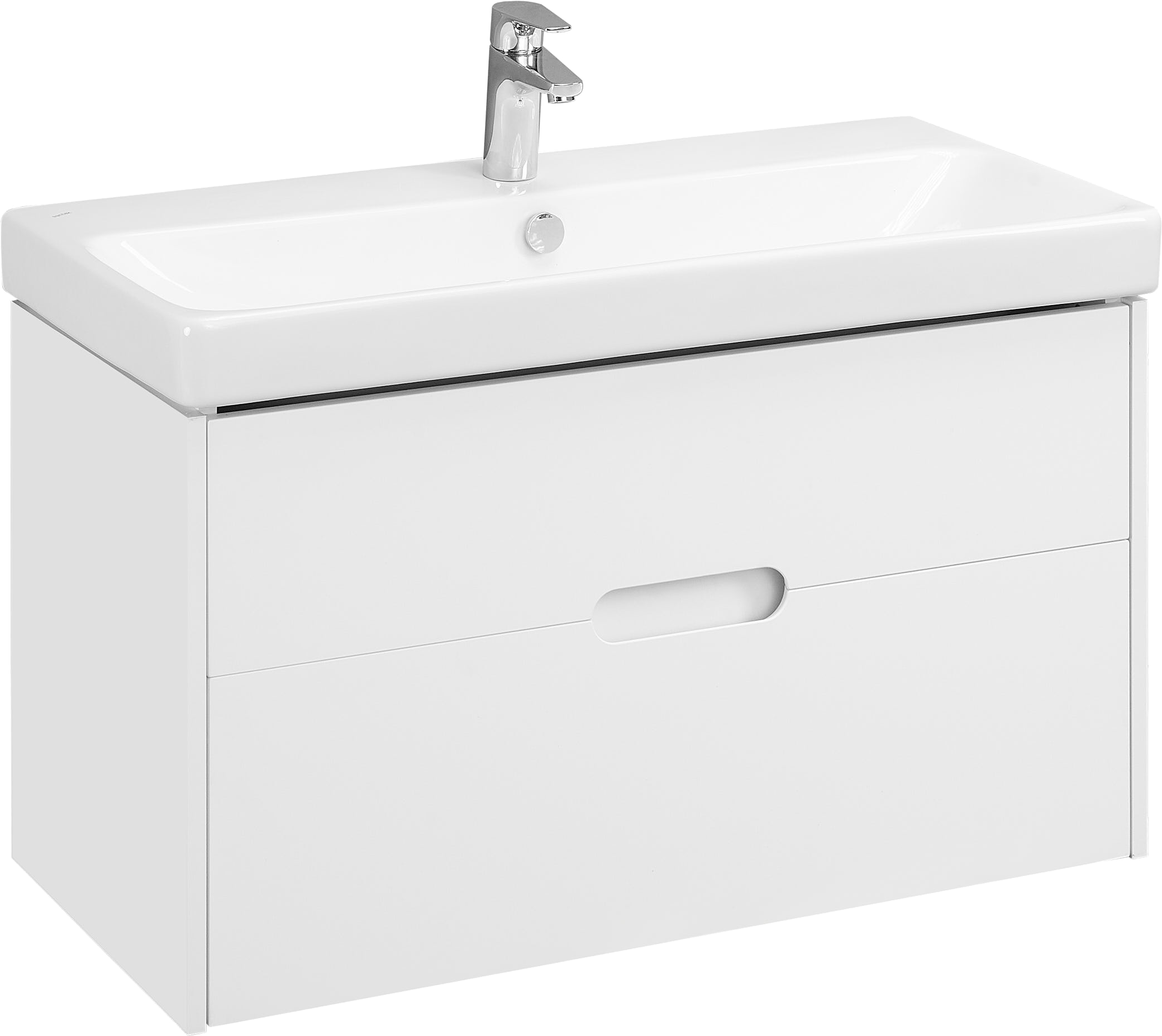 Тумба с раковиной AQUATON Оливия 90 белая матовая