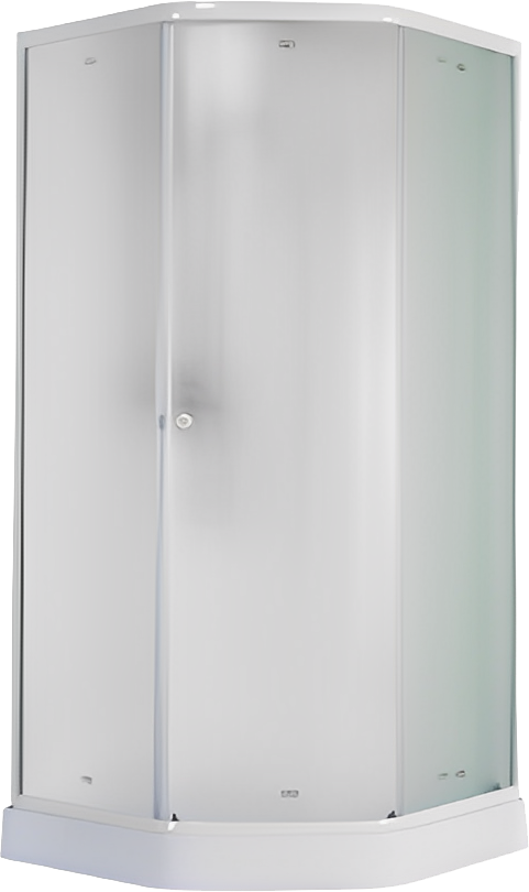 Душевой уголок Parly ZEP911FR 90x90, с поддоном, профиль белый, стекло матовое