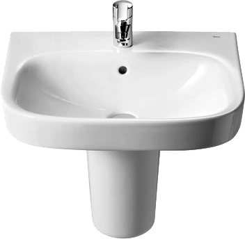 Раковина Roca Debba 55x44 белая, с полупьедесталом