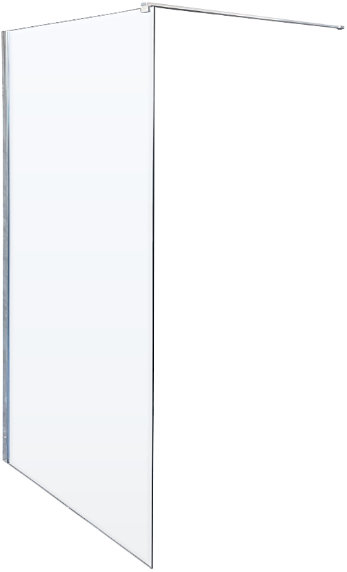 Душевая перегородка Parly Т100 100x190, профиль хром, стекло прозрачное