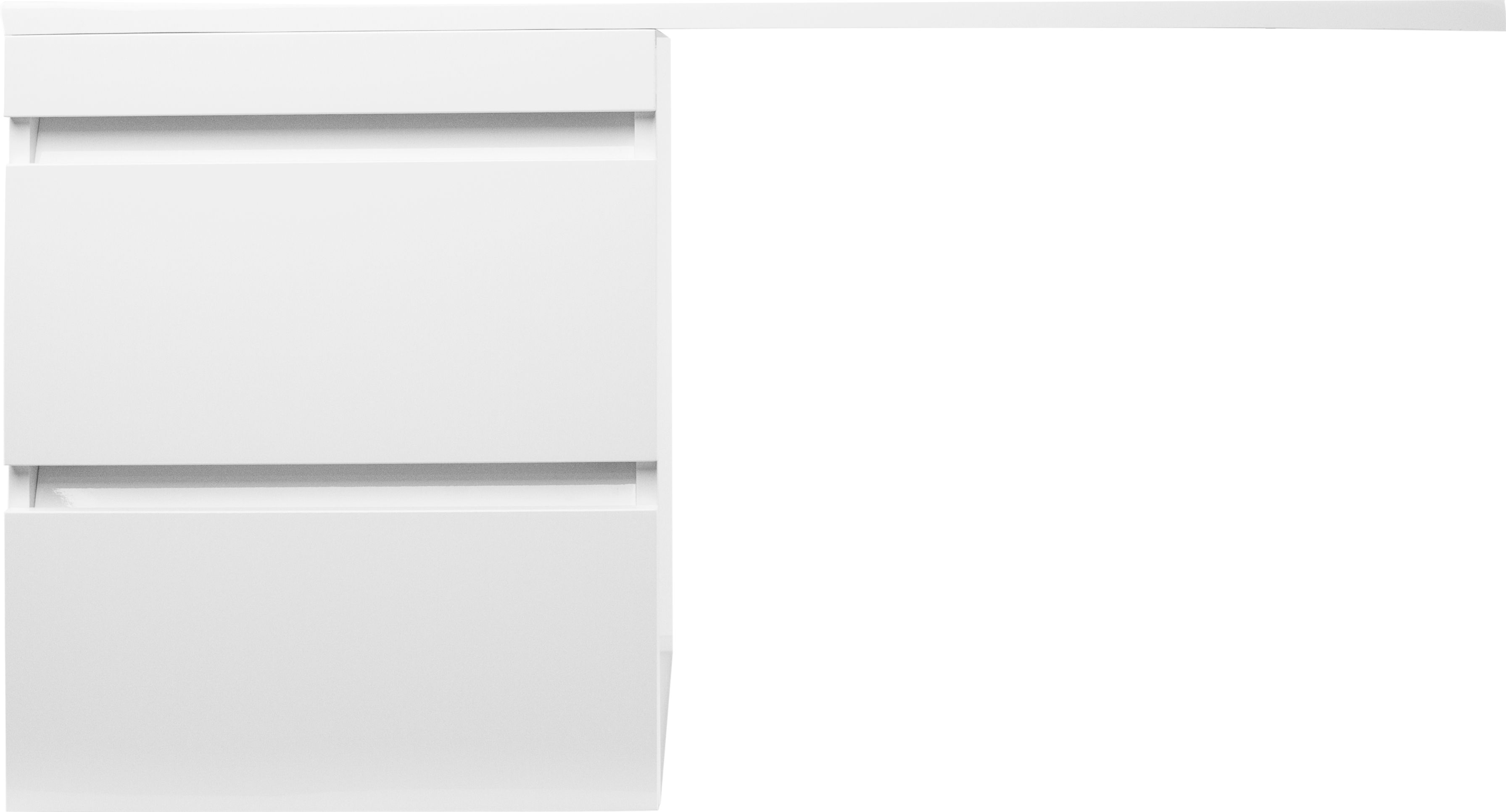 Тумба с раковиной Style Line Даллас 110 Люкс Plus подвесная, белая, эмаль L