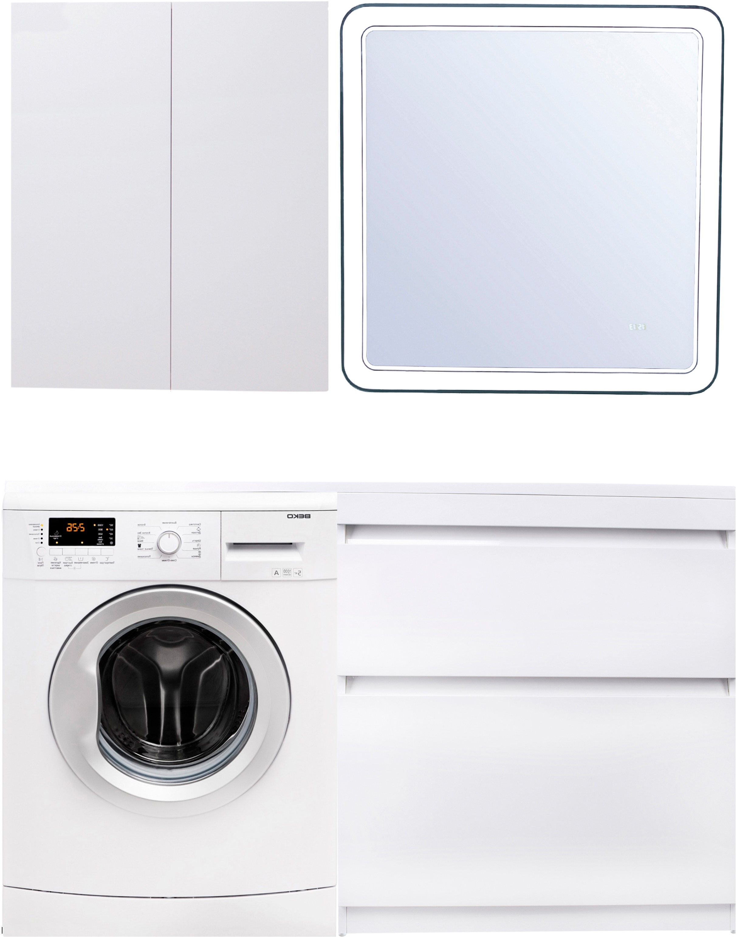 Мебель для ванной комнаты Style Line Даллас 140 Люкс, напольная, 2 ящика R