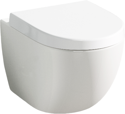 Унитаз подвесной VitrA Sento 7748B003-0075 сиденье 86-003-009 с микролифтом, безободковый, глянцевый белый