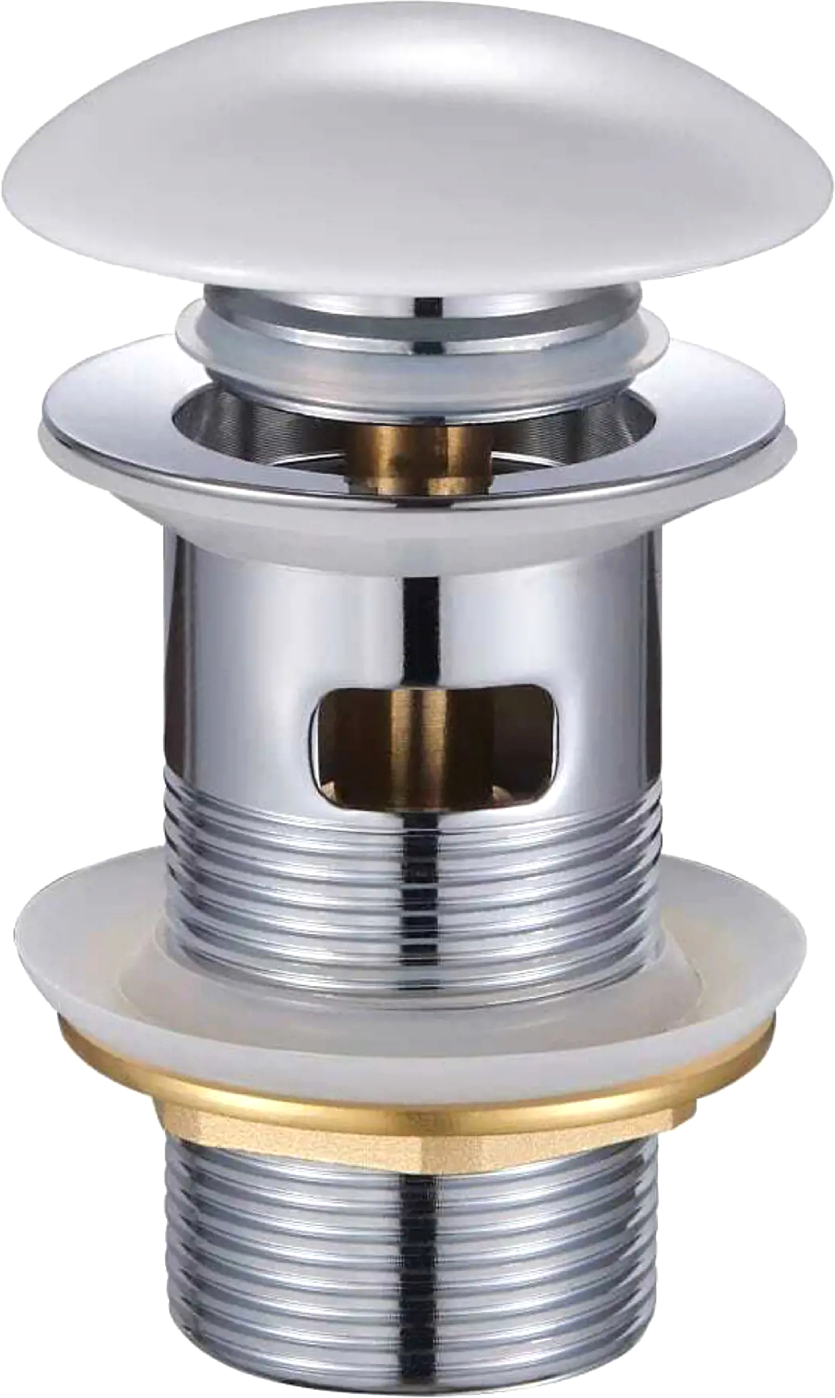 Донный клапан для раковины EWRIKA ES-20w с переливом, матовый белый