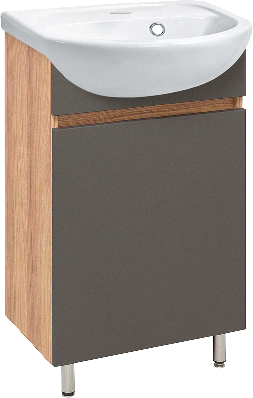Тумба под раковину без столешницы Runo Лада 40 графит