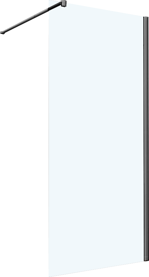 Душевая перегородка Vincea Walk-in VSW-1H900CLGM 90 см, профиль вороненая сталь, стекло прозрачное