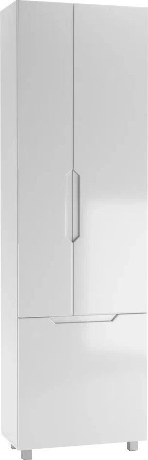 Шкаф-пенал для ванной Домино Optima с бельевой корзиной