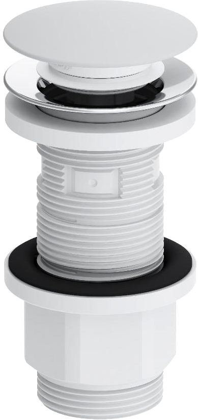 Донный клапан для раковины Damixa Option 210600200 универсальный, глянцевый белый