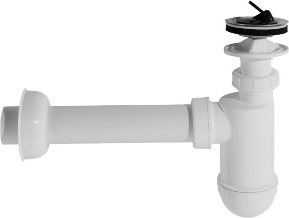 Сифон для раковины AlcaPlast A410 (AG210512432) 32 мм, бутылочный, хром, с пробкой