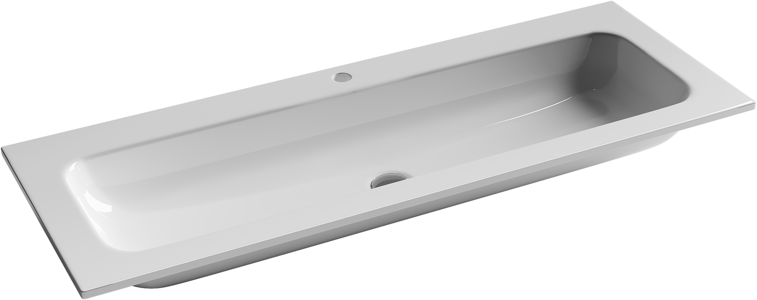 Мебельная раковина Ceramicanova Grace CN7017 121 накладная, белая, прямоугольная, фарфор