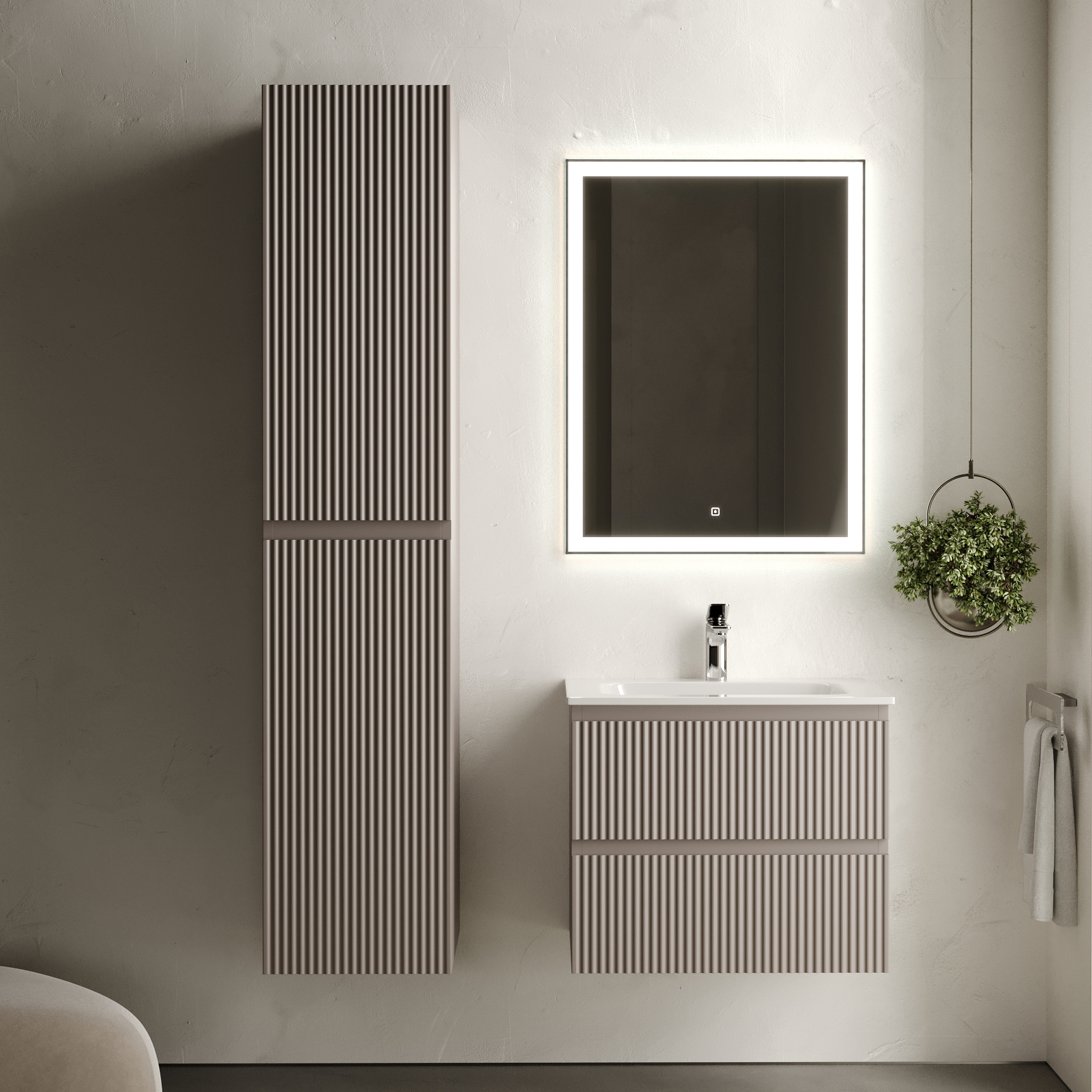 Мебель для ванной комнаты Sancos Snob R 60 см, doha soft