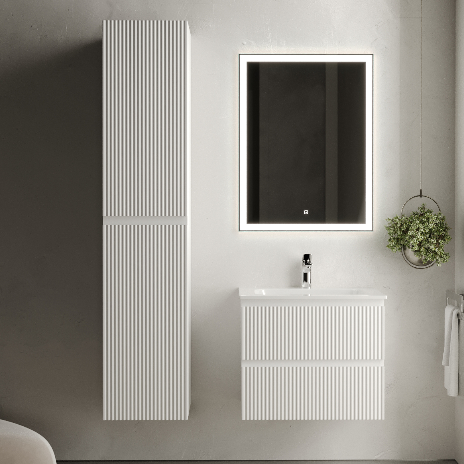 Мебель для ванной комнаты Sancos Snob R 60 см, bianco