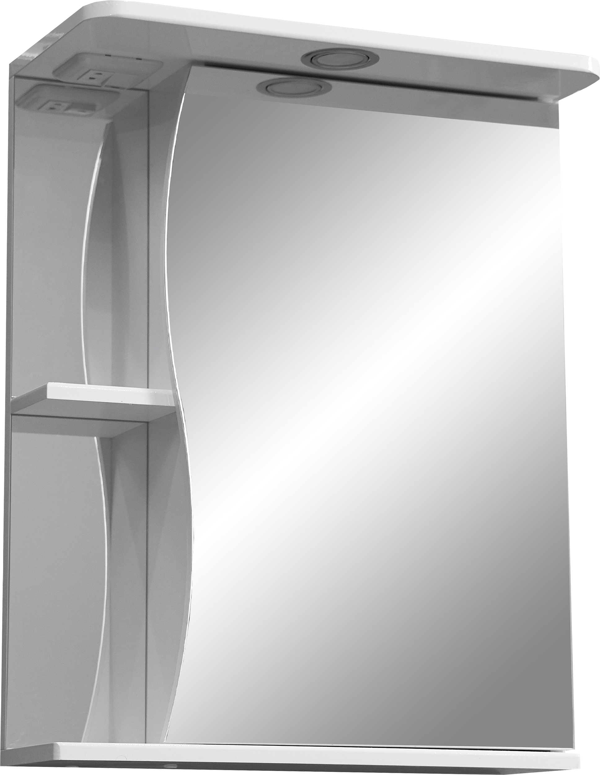 Зеркало-шкаф Stella Polar Волна Верея R 60 с подсветкой