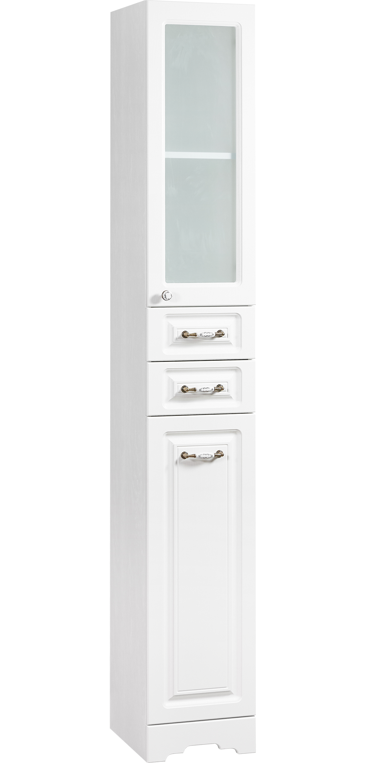 Шкаф-пенал для ванной Stella Polar Кармела 30 ольха белая