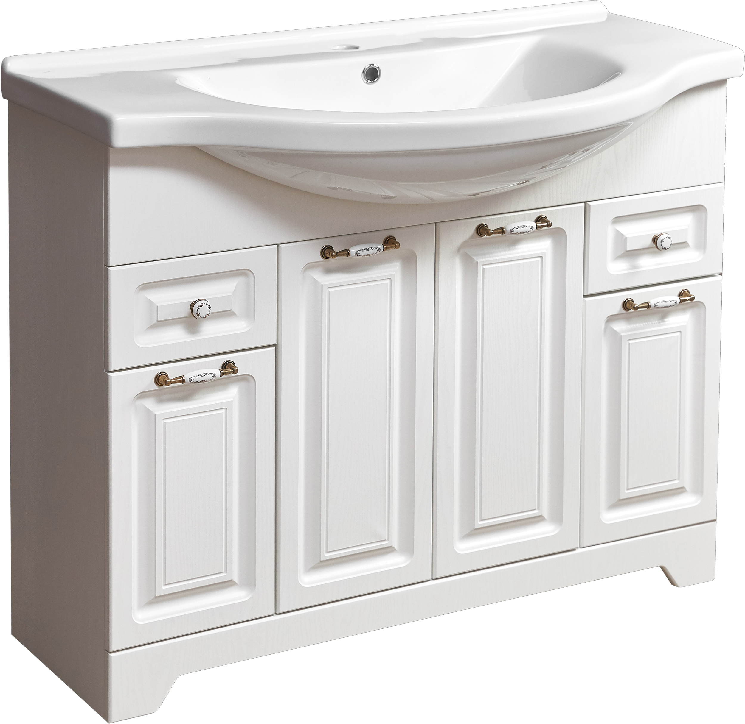 Тумба под раковину без столешницы Stella Polar Кармела 100 ольха белая