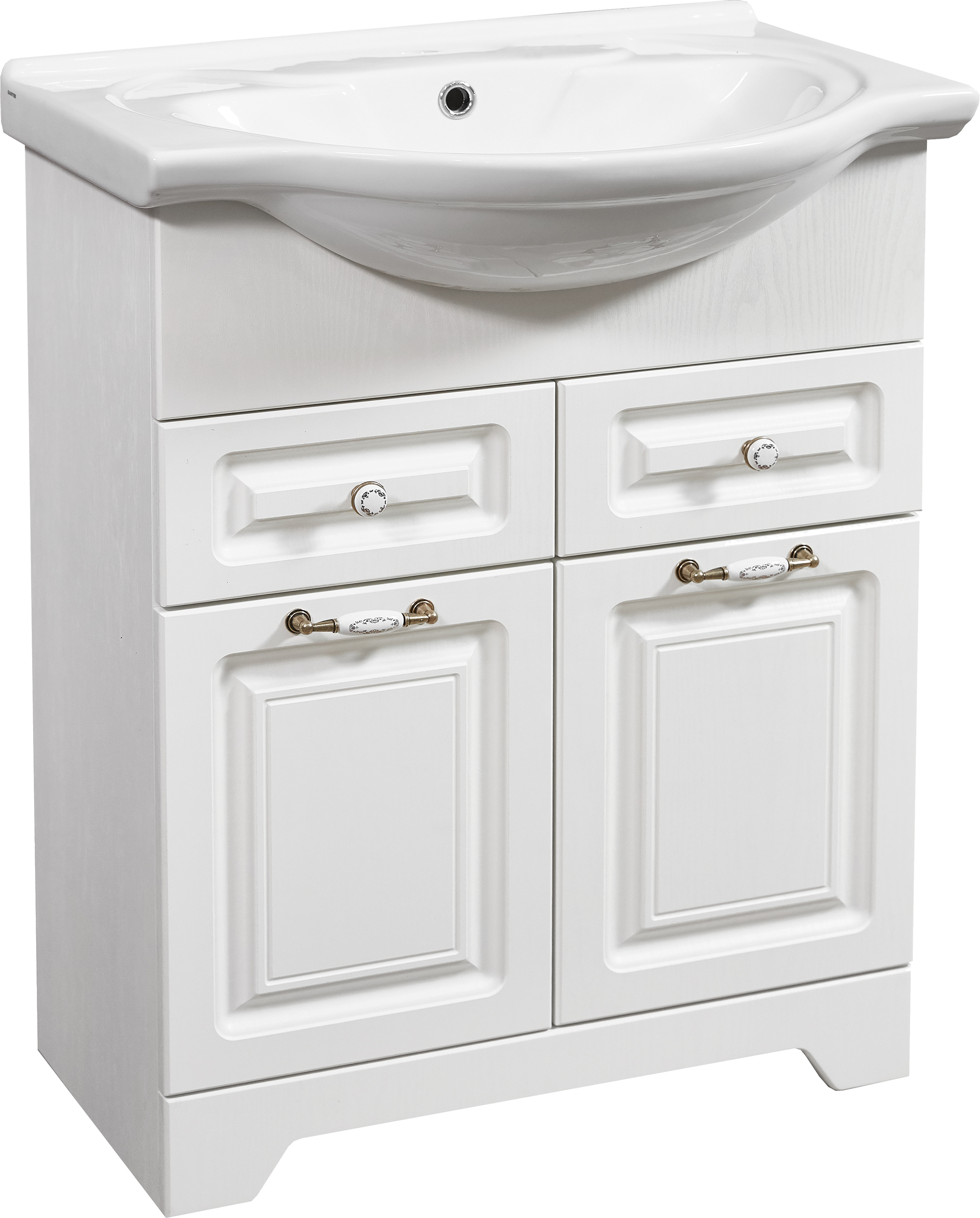 Тумба с раковиной Stella Polar Кармела 65 ольха белая