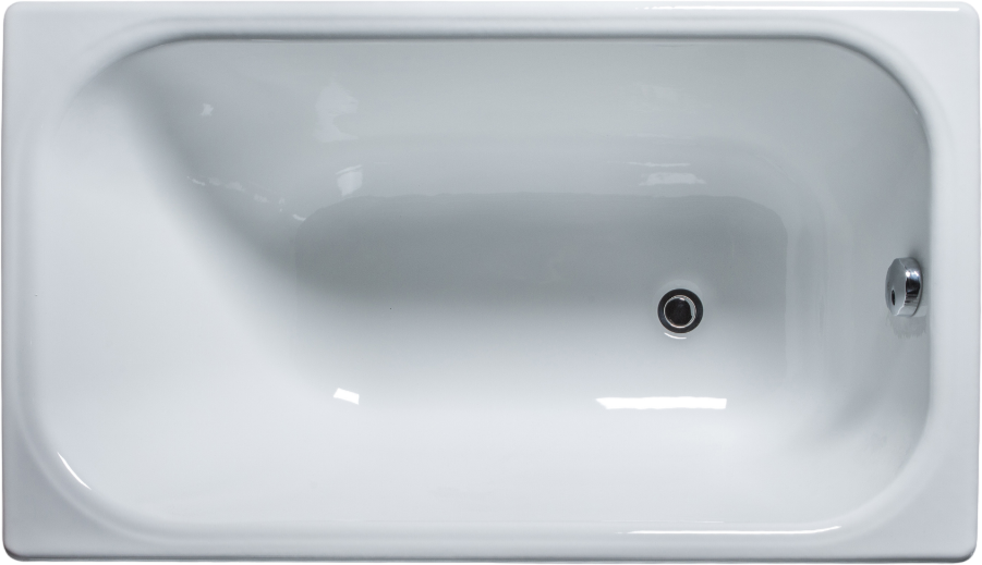 Чугунная ванна Универсал Каприз 120x70 см, пристенная, белая, на ножках