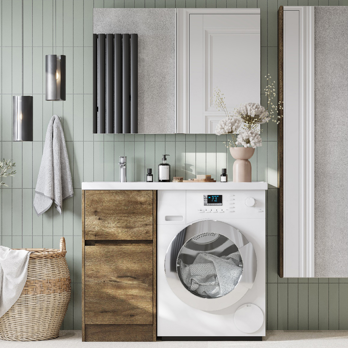 Мебель для ванной комнаты AQUATON Лондри 40 L, дуб рустикальный