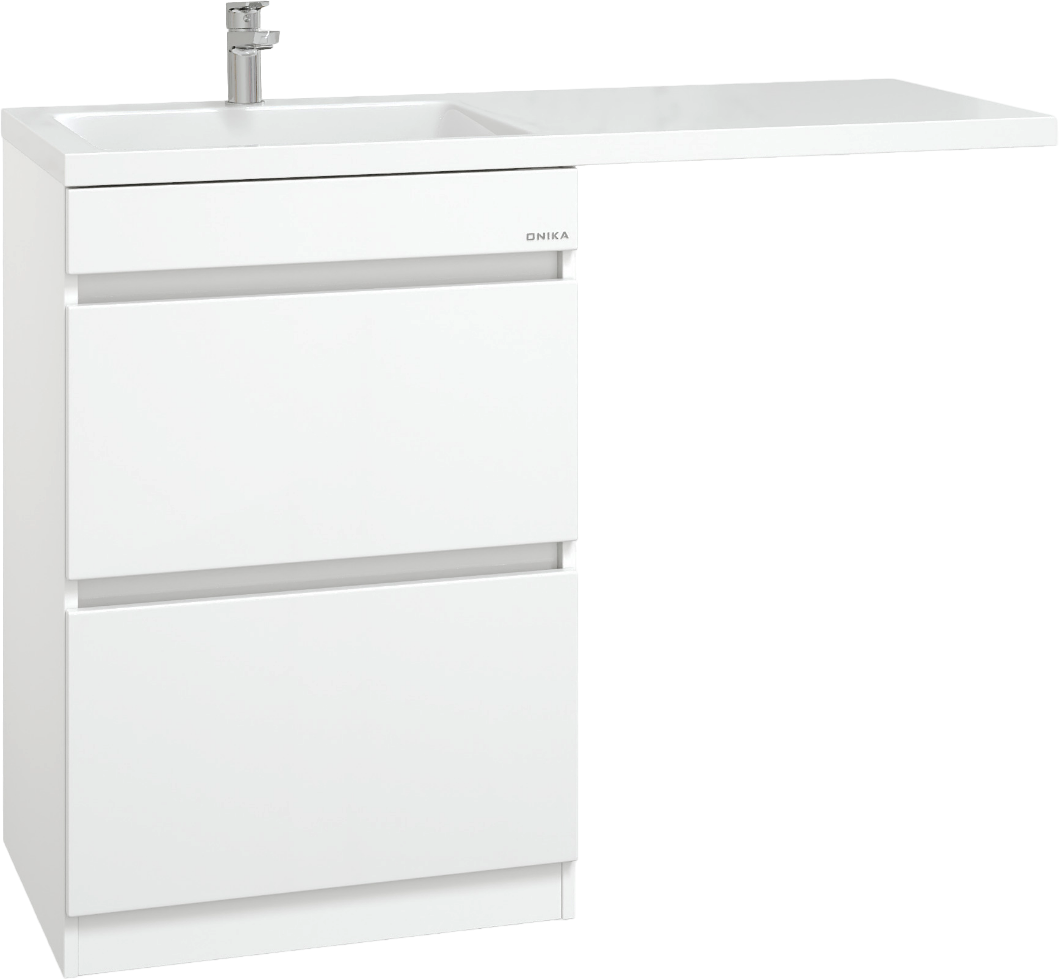 Тумба под раковину без столешницы Onika Милтон 58, с ящиками, под стиральную машину