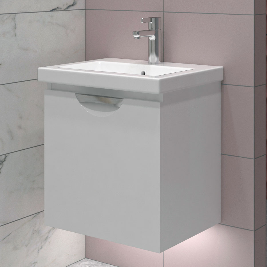 Тумба с раковиной Stella Polar Норина 50, подвесная