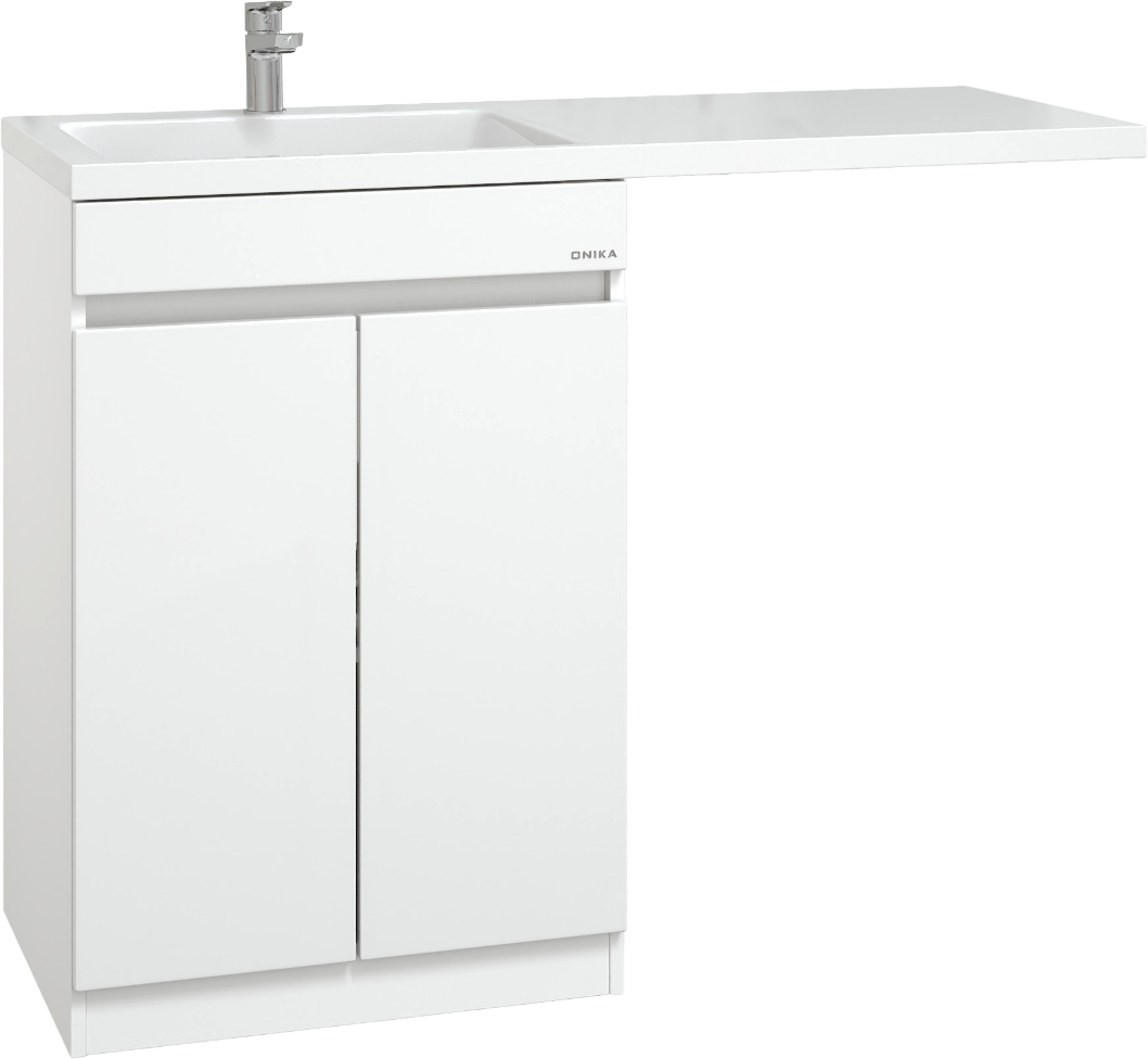 Тумба под раковину без столешницы Onika Милтон Нова 58, с дверцами, под стиральную машину