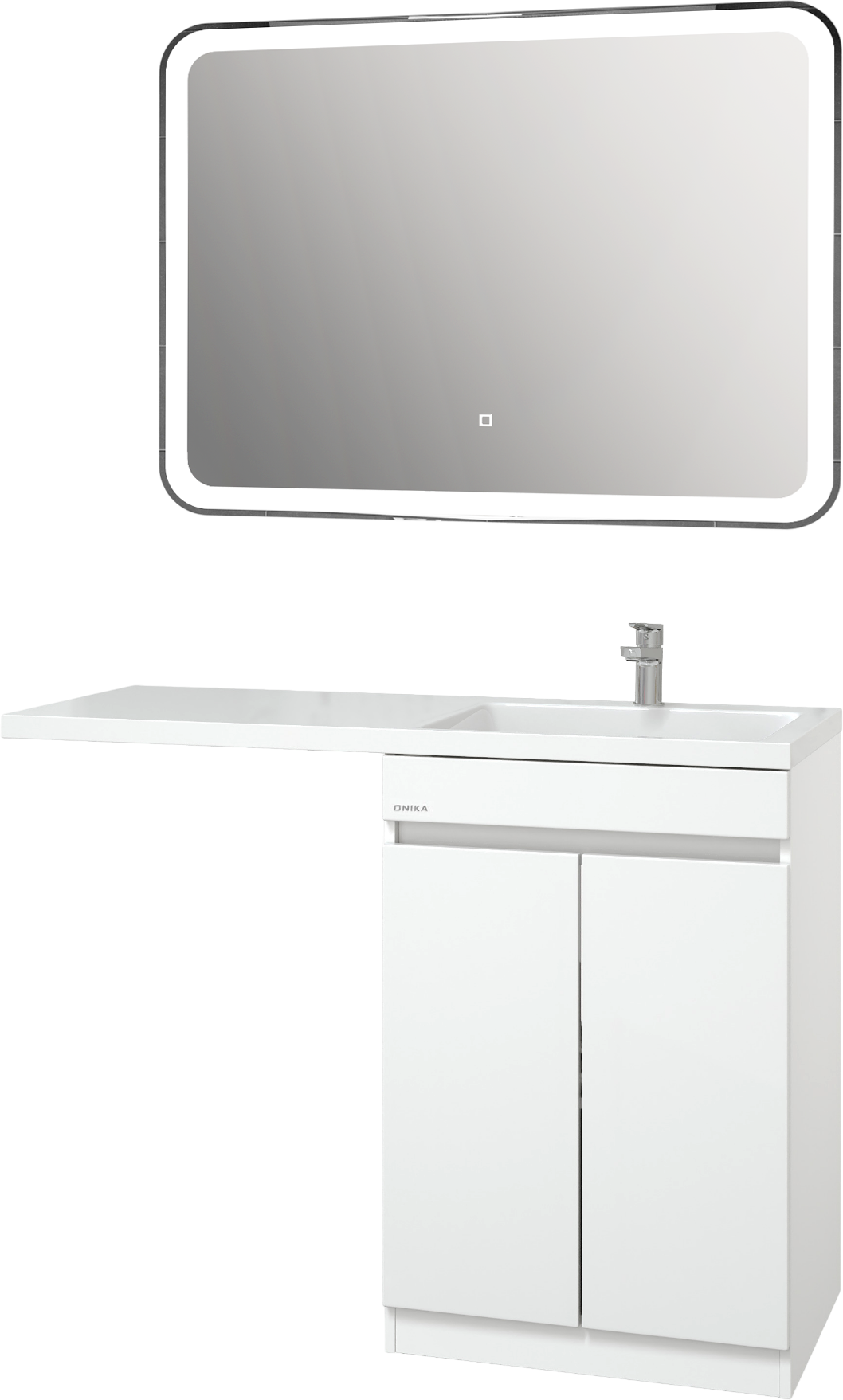 Мебель для ванной комнаты Onika Милтон Нова 58, с дверцами, под стиральную машину, R