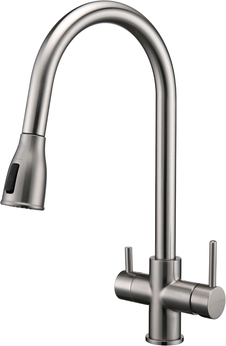 Смеситель для кухни Paulmark Lange La214212-BS брашированная сталь