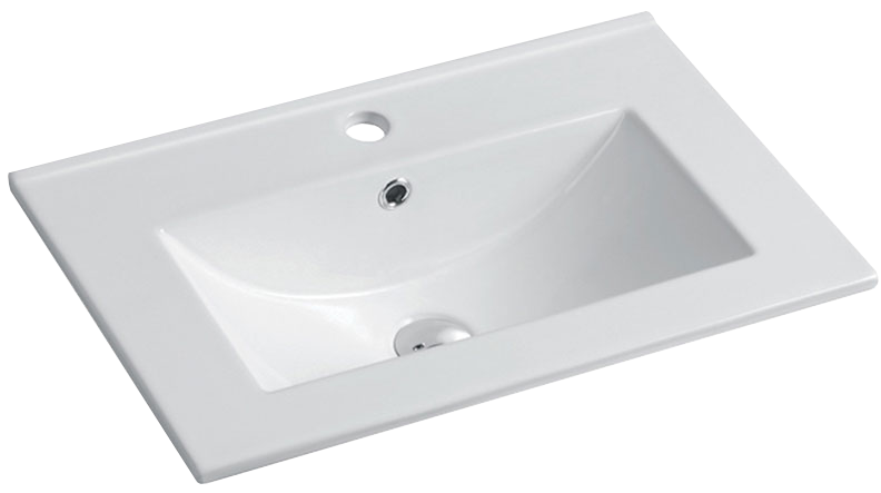 Мебельная раковина Vincea VBS-13960S1 61 накладная, белая, прямоугольная, фарфор