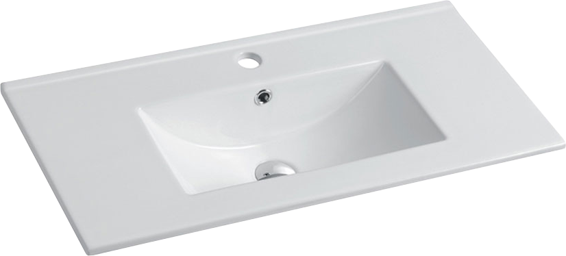 Мебельная раковина Vincea VBS-13980S1 81 накладная, белая, прямоугольная, фарфор