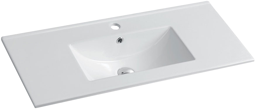Мебельная раковина Vincea VBS-13990S1 91 накладная, белая, прямоугольная, фарфор