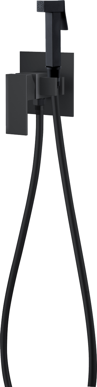 Гигиенический душ D&K Bayern.Liszt DA1514505 со смесителем, С ВНУТРЕННЕЙ ЧАСТЬЮ, черный