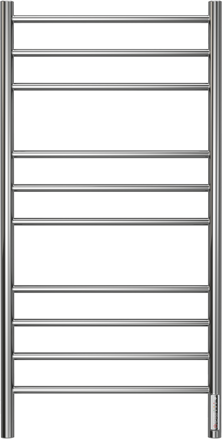 Полотенцесушитель электрический Terminus Аврора П10 500х1050 105x55 см, подключение справа, слева, глянцевый хром, лесенка