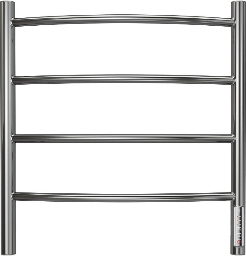 Полотенцесушитель электрический Terminus Классик П4 500х550 55x55 см, подключение справа, слева, глянцевый хром, лесенка