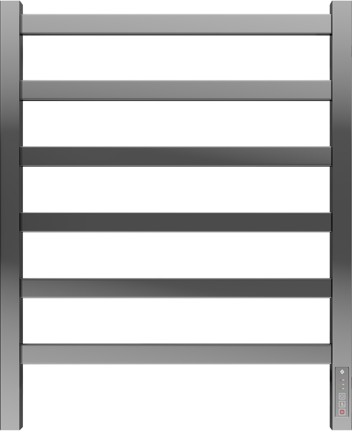 Полотенцесушитель электрический Terminus Ното П6 500х650 65x55 см, подключение справа, слева, глянцевый хром, лесенка