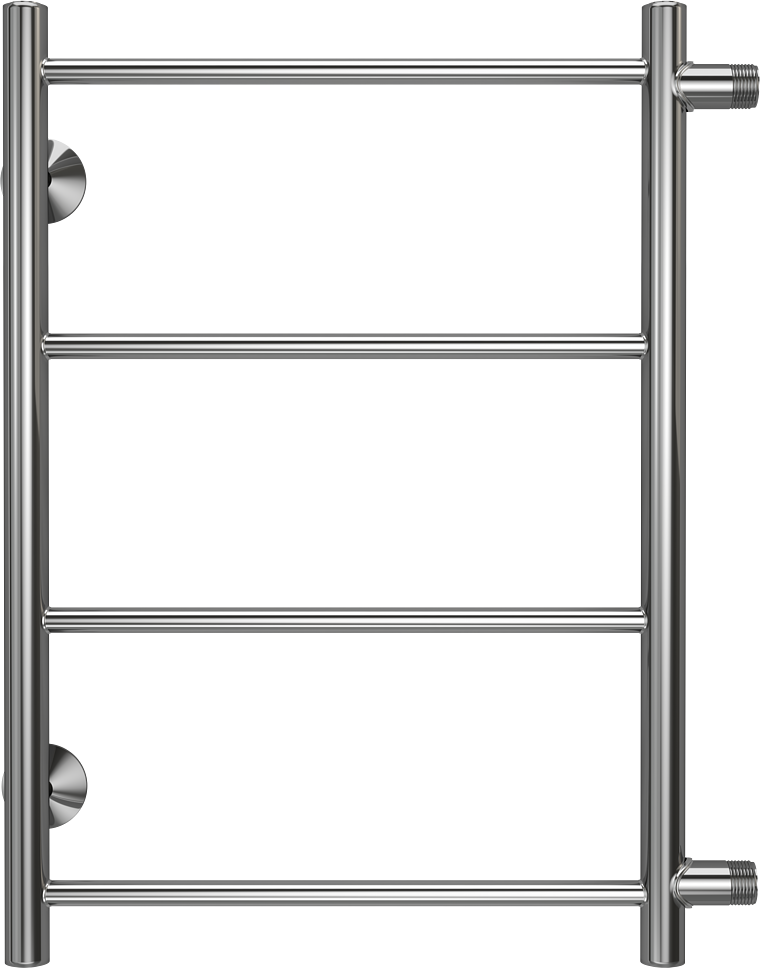 Полотенцесушитель водяной Terminus Аврора П4 500х500 бп320 50x55 см, глянцевый хром, лесенка, из стали