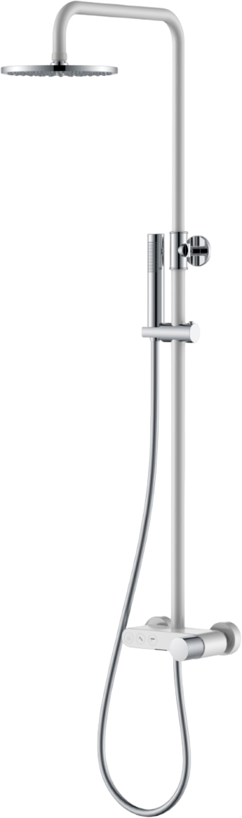 Душевая стойка Boheme Stick 128-WCR.2 white touch chrome