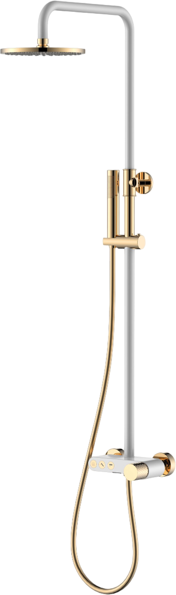 Душевая стойка Boheme Stick 128-WG white diamond gold