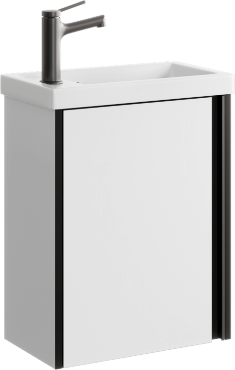 Тумба под раковину без столешницы Aqwella Urban 45, подвесная, белая глянцевая