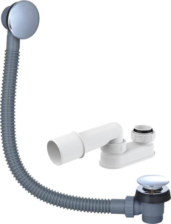 Слив-перелив Allen Brau Priority Round 5.31027-00 52 мм, клик-клак, хром, с сифоном