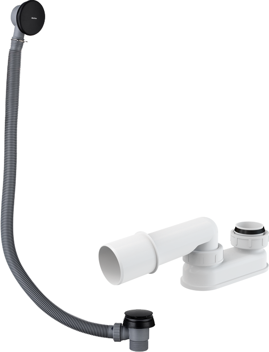 Слив-перелив Allen Brau Priority Round 5.31027-31 52 мм, клик-клак, матовый черный, с сифоном