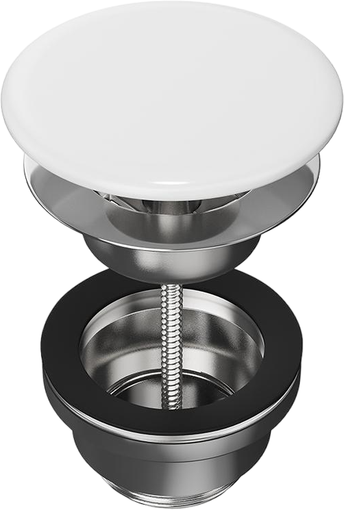 Донный клапан для раковины KERAMA MARAZZI Plaza DRR.1/WHT универсальный, белый