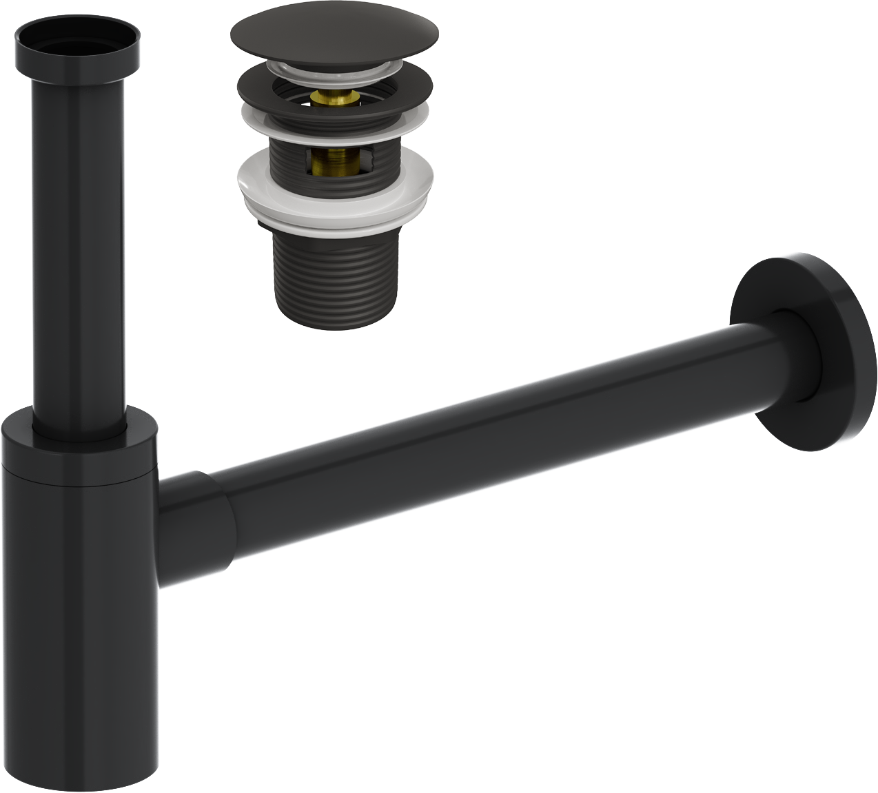 Комплект STWORKI Донный клапан для раковины KR-05b + Сифон HFEW08030