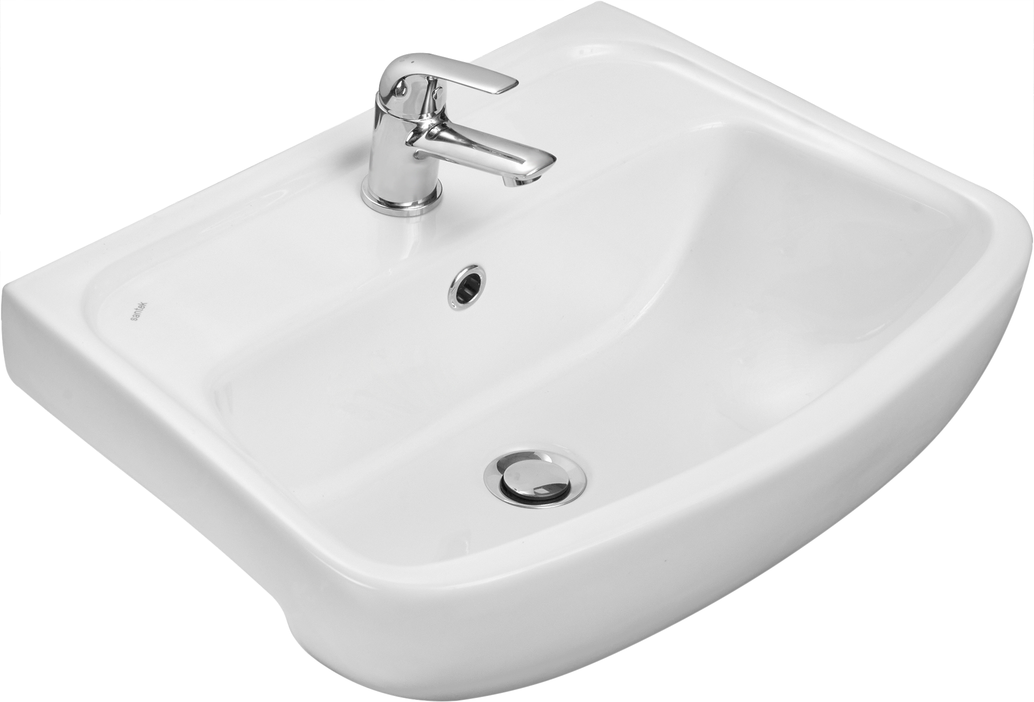 Раковина подвесная Santek Лонги 1.WH50.1.755 55 глянцевая белая