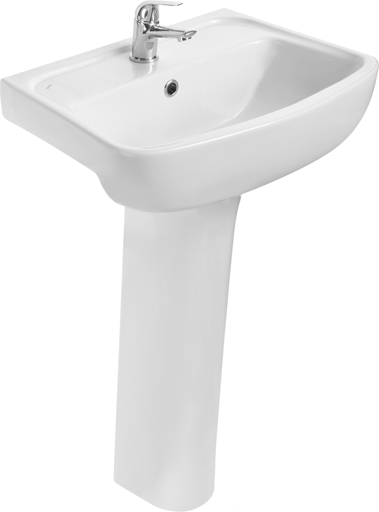 Раковина Santek Лонги 1WH501755 55 глянцевая белая, с пьедесталом