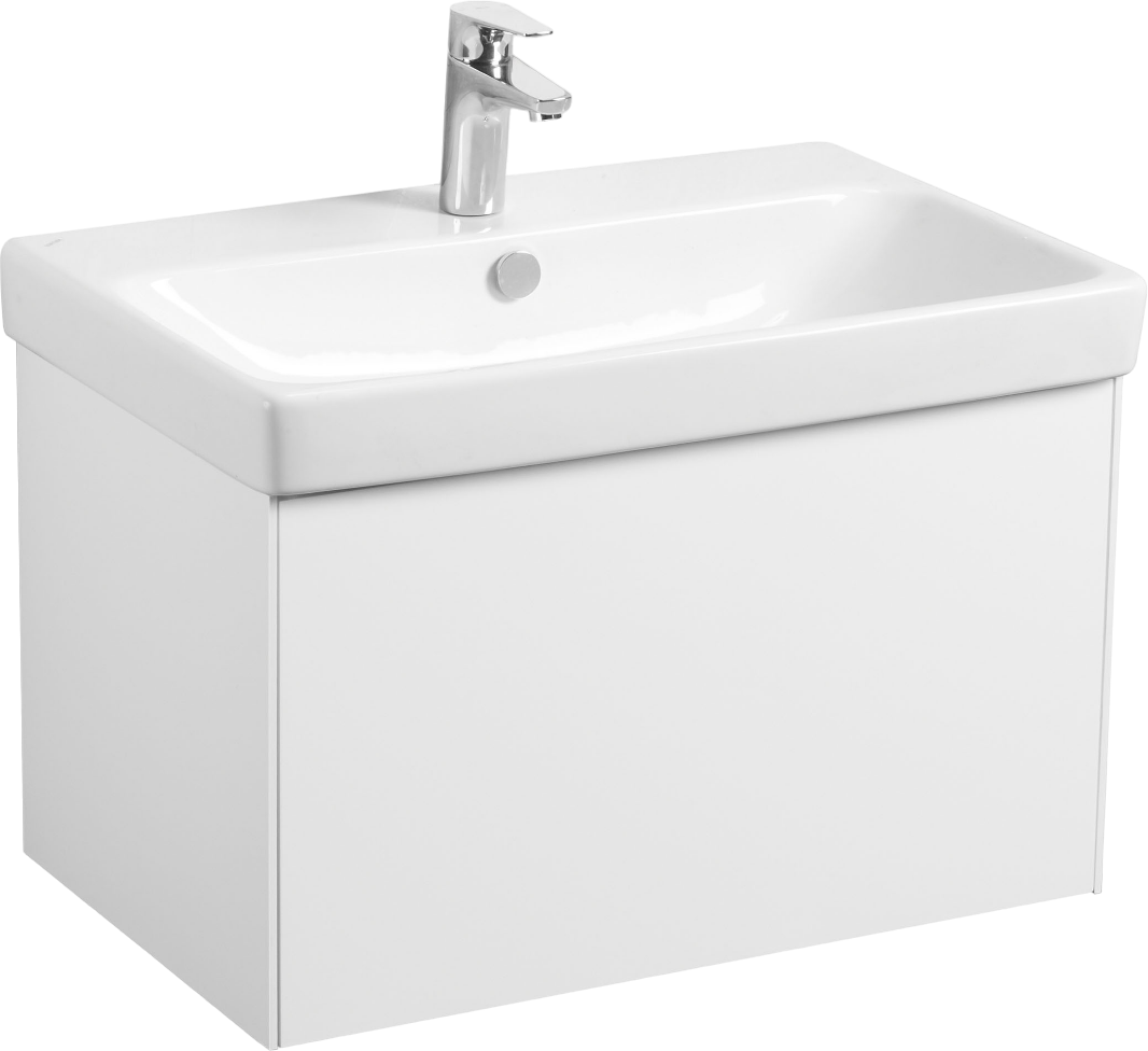 Тумба с раковиной AQUATON Асти 70 белая