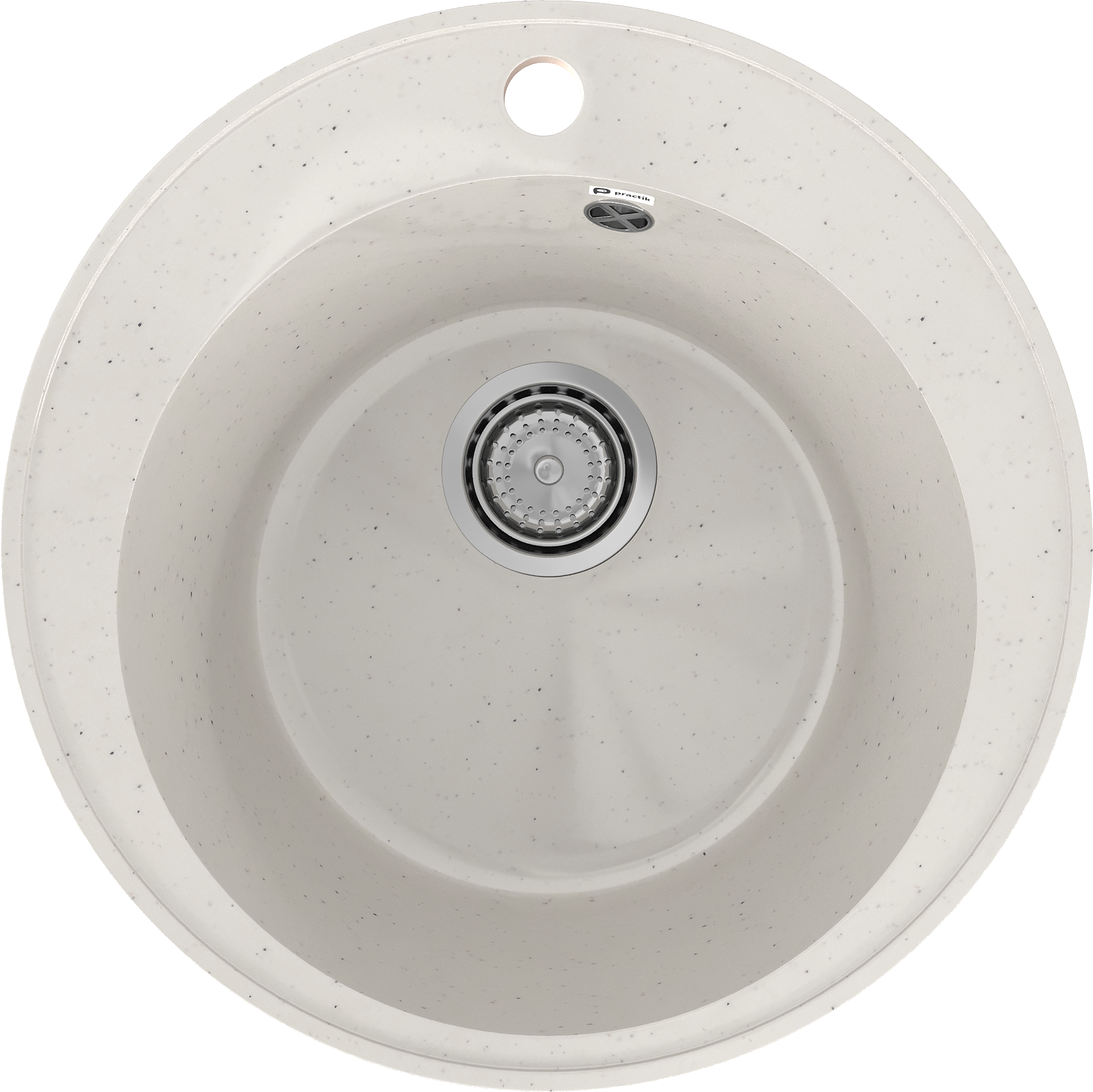 Мойка кухонная Practik PR-M 475-001 белый камень