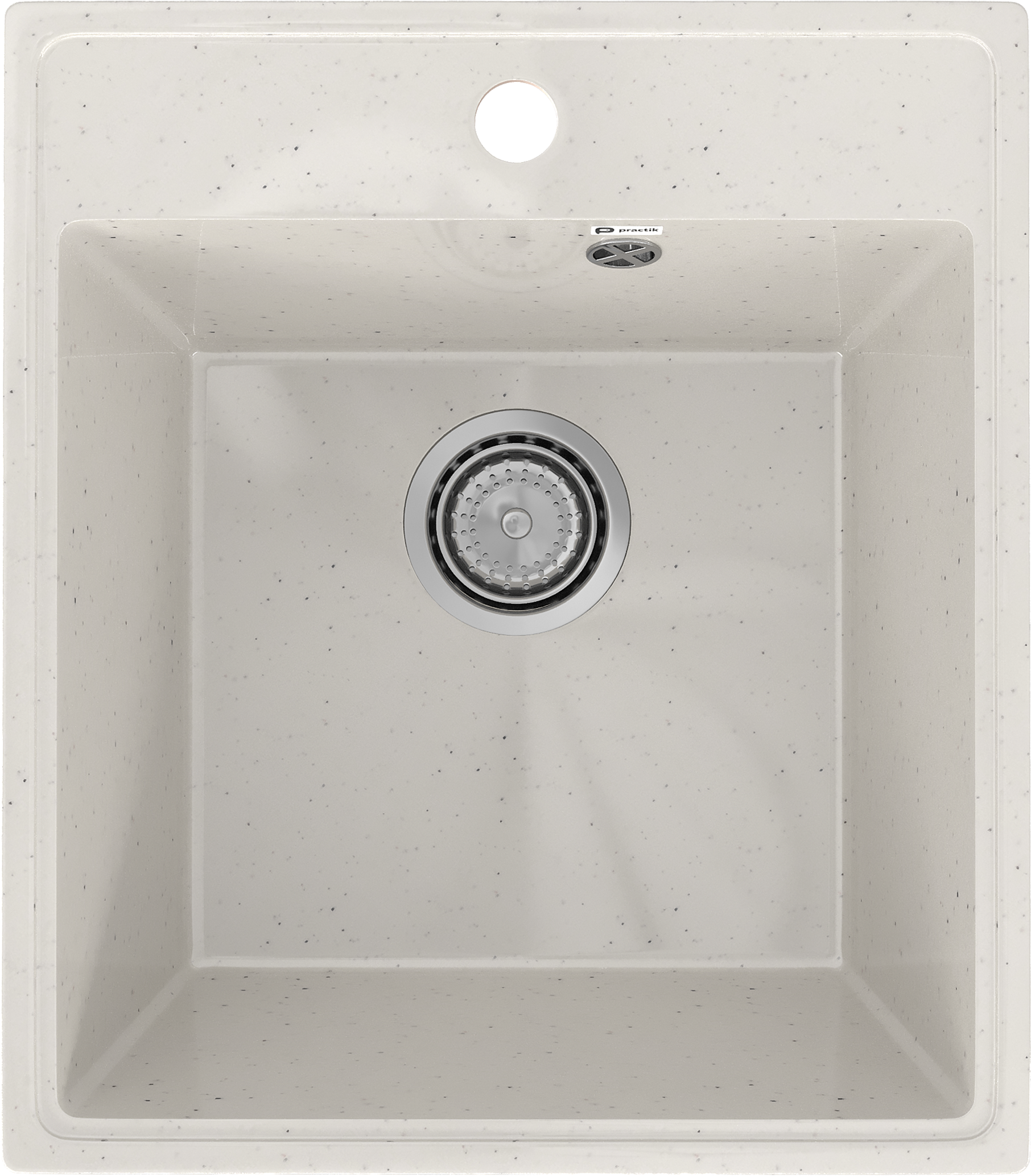 Мойка кухонная Practik PR-M 425-001 белый камень