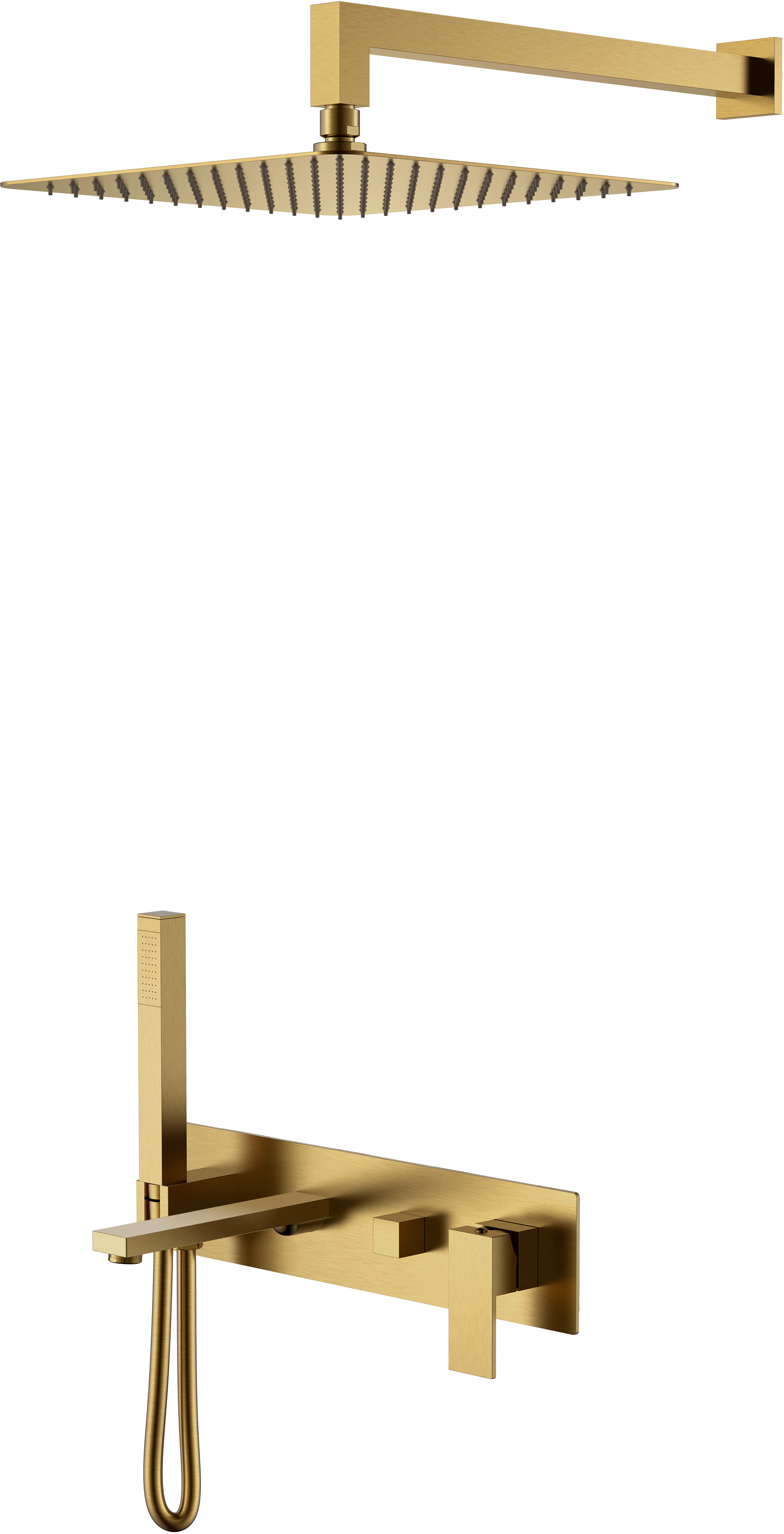 Душевой комплект Boheme Qubic 474-BR С ВНУТРЕННЕЙ ЧАСТЬЮ, bronze