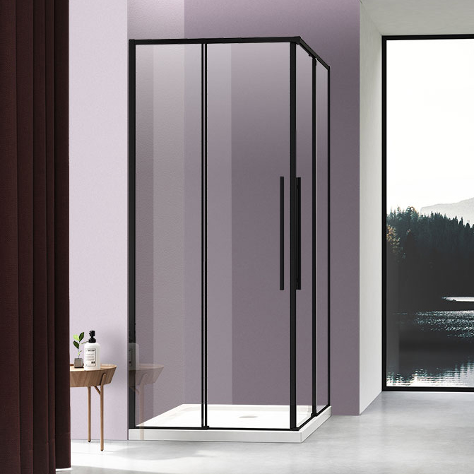 Душевой уголок Vincea Slim-N VSS-4SN9010CLB 100x90, профиль черный