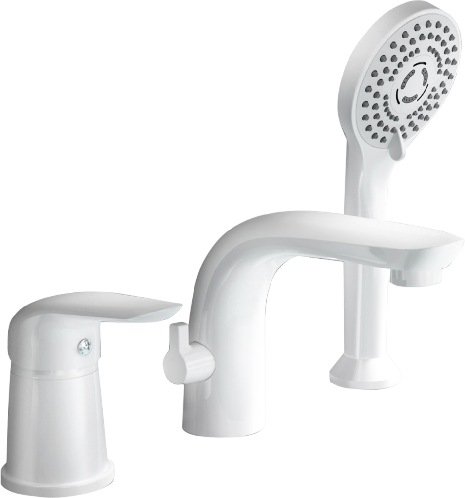 Смеситель на борт ванны Orange Otto M22-333w белый